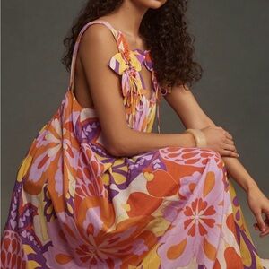 FARM Rio Floral Maxi Dress - Orange, Purple, Pink